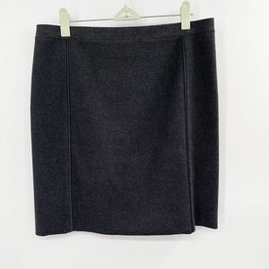 Worth Knit Pencil Skirt Black Size S Pull‎ On Stretch Cashmere Silk Trim
